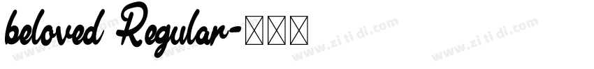 beloved Regular字体转换